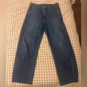 AG jeans women hattie jeans size 25 high rise barrel vapor wash